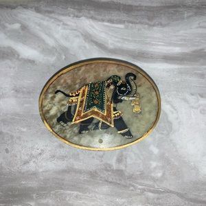 Elephant stone jewelry box